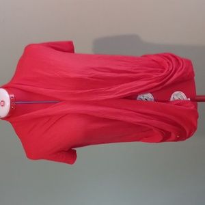 NWT Maurices Cherry Red Cardigan Shirt Size M